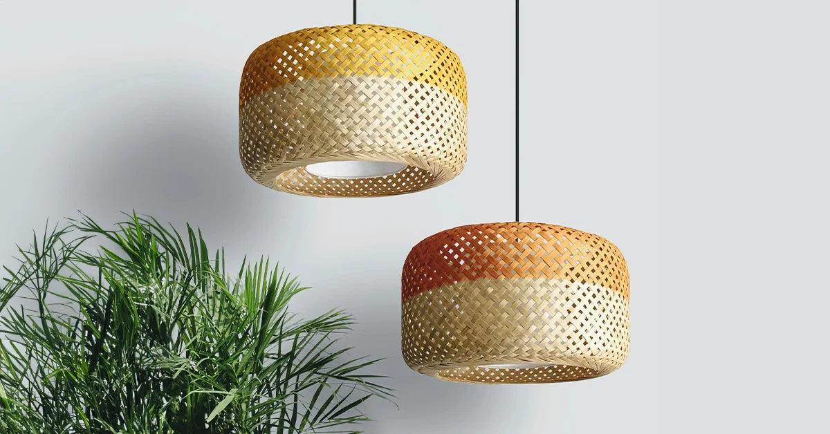 Bamboo Drum Pendant Lighting
