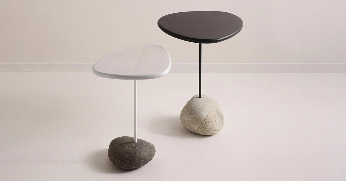 Pedestal Wooden Side Table Design