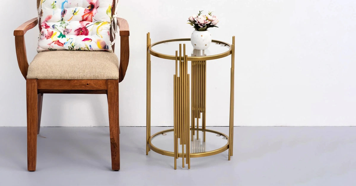 Glamorous Glass Side Table Design