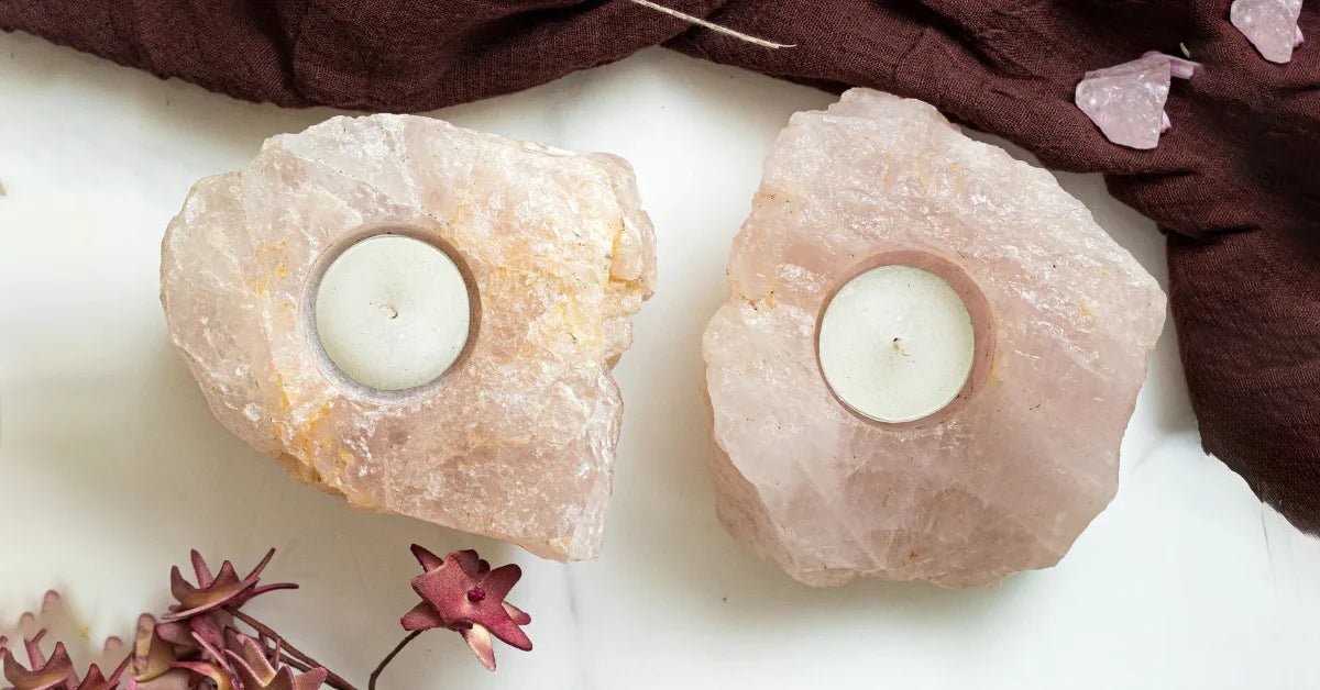 Healing Crystal Tea Light Candle Holder