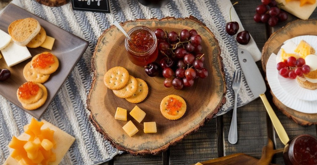 wooden trivet as cheese board