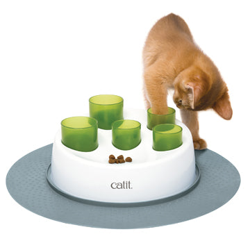 Catit Play Cat Treat Puzzle, Interactive Cat Toy, 43010, White
