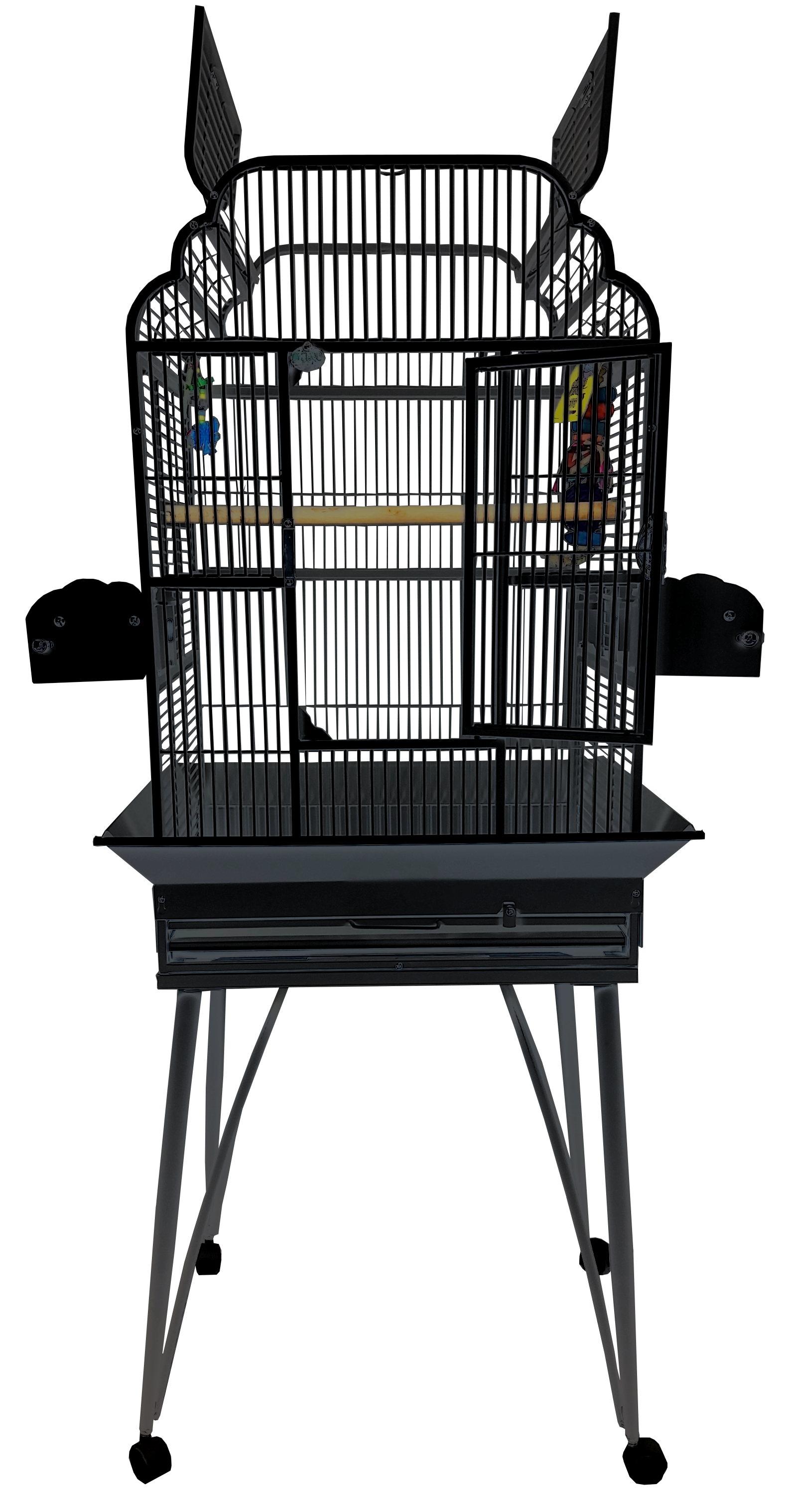  A&E Cage 782217 Platinum Open Victorian Top with Plastic Base Bird  Cage, 22 x 17 : Pet Supplies