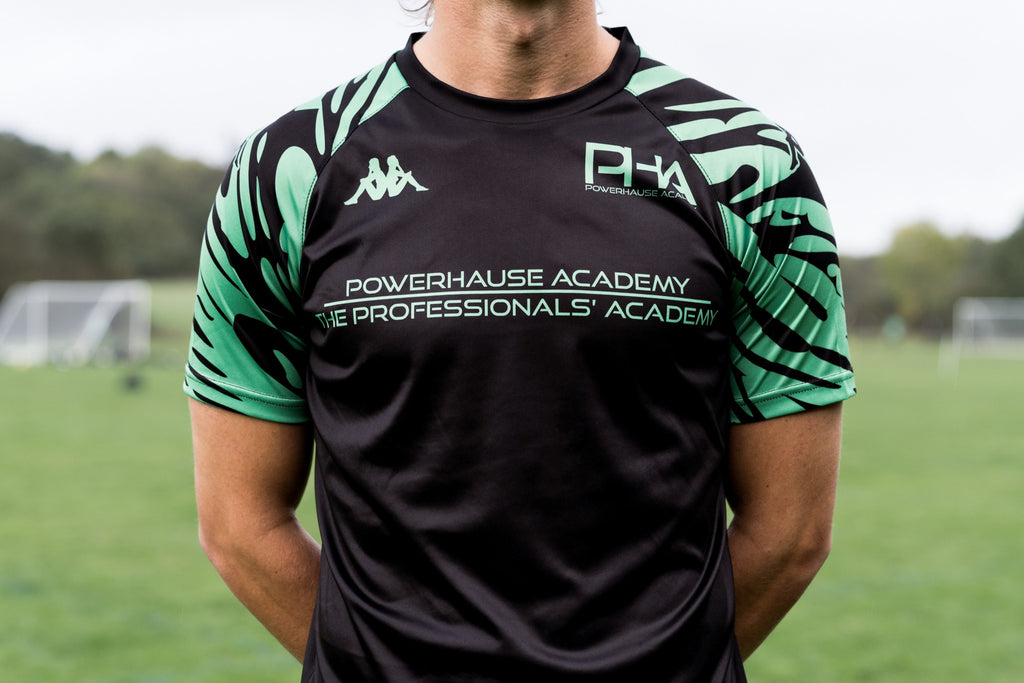 Chest close up of new PowerHause Academy kit by Kappa