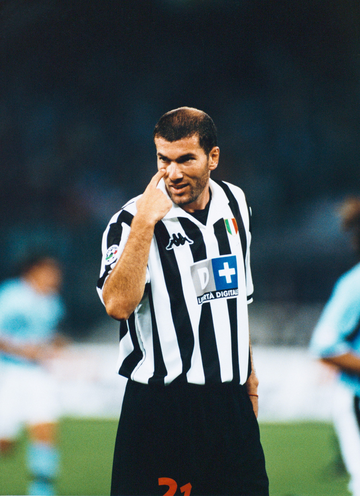 inedine Zidane of the Juventus FC Team wearing the Kappa® sponsored kit.