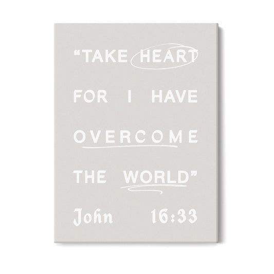 Take Heart - John 16:33, 11x14 Canvas Mountains