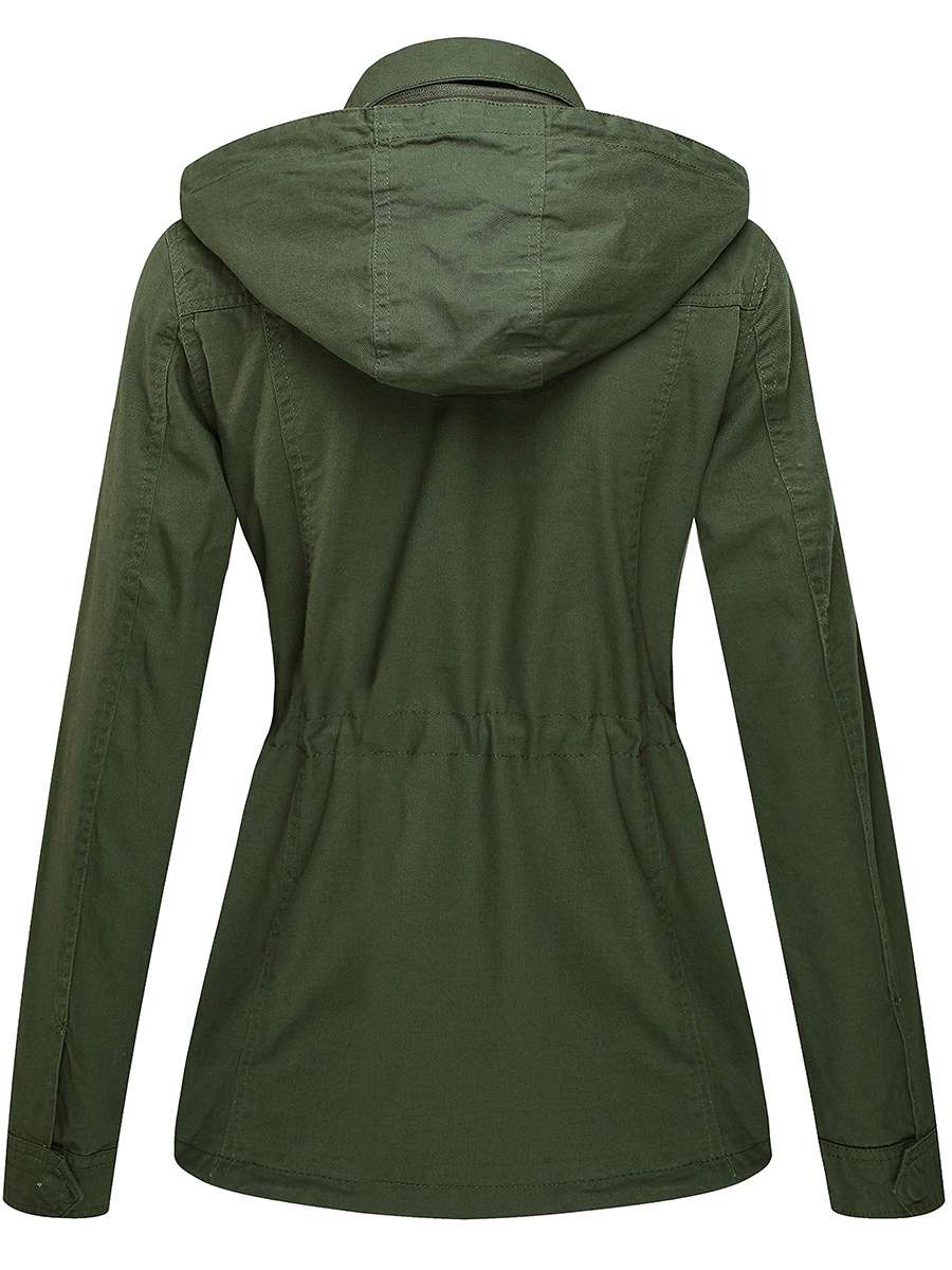 Women's Anork Military Style Jacket Lightweight Safari Casual Coat