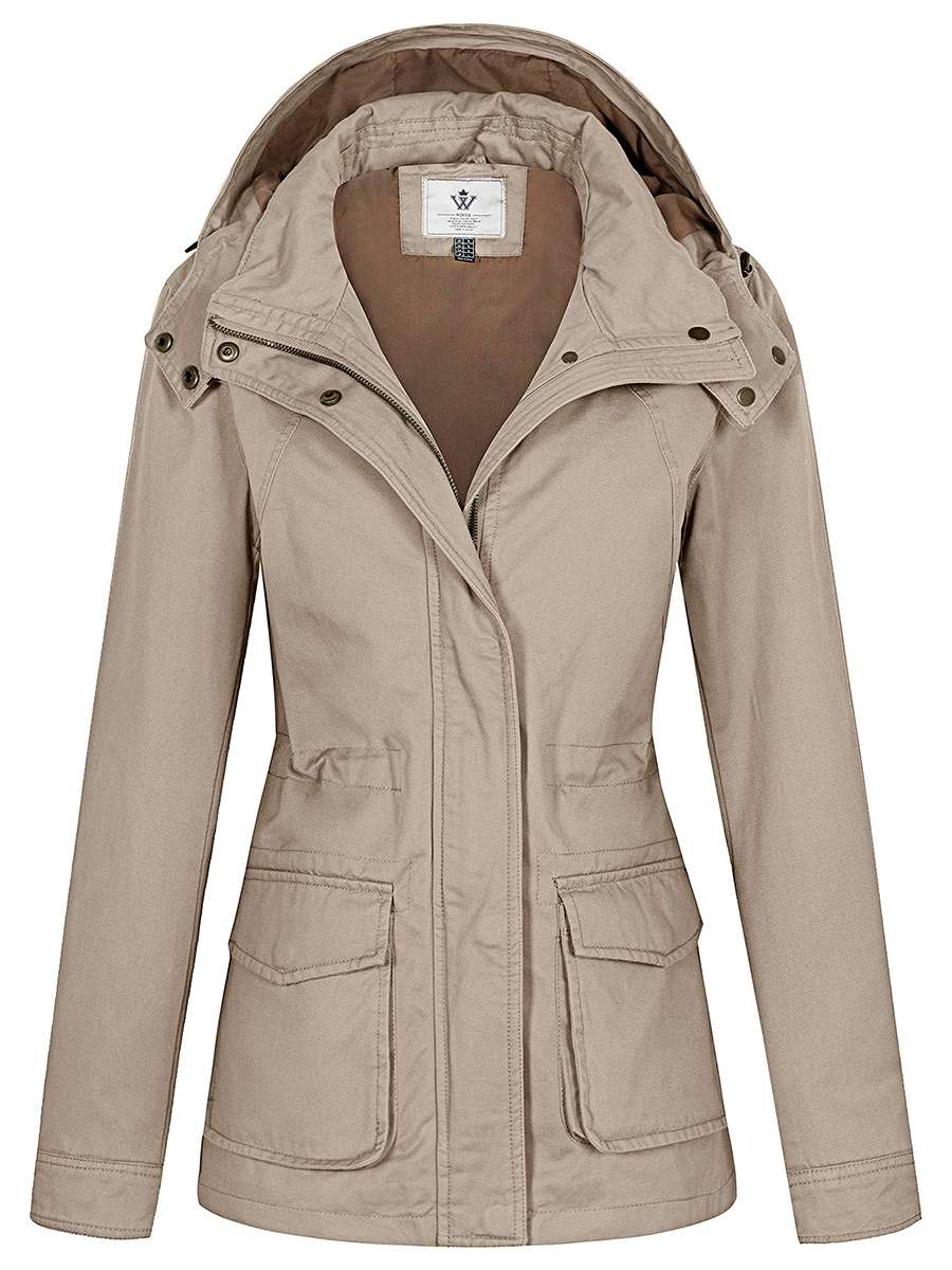 Women's Anork Military Style Jacket Lightweight Safari Casual Coat