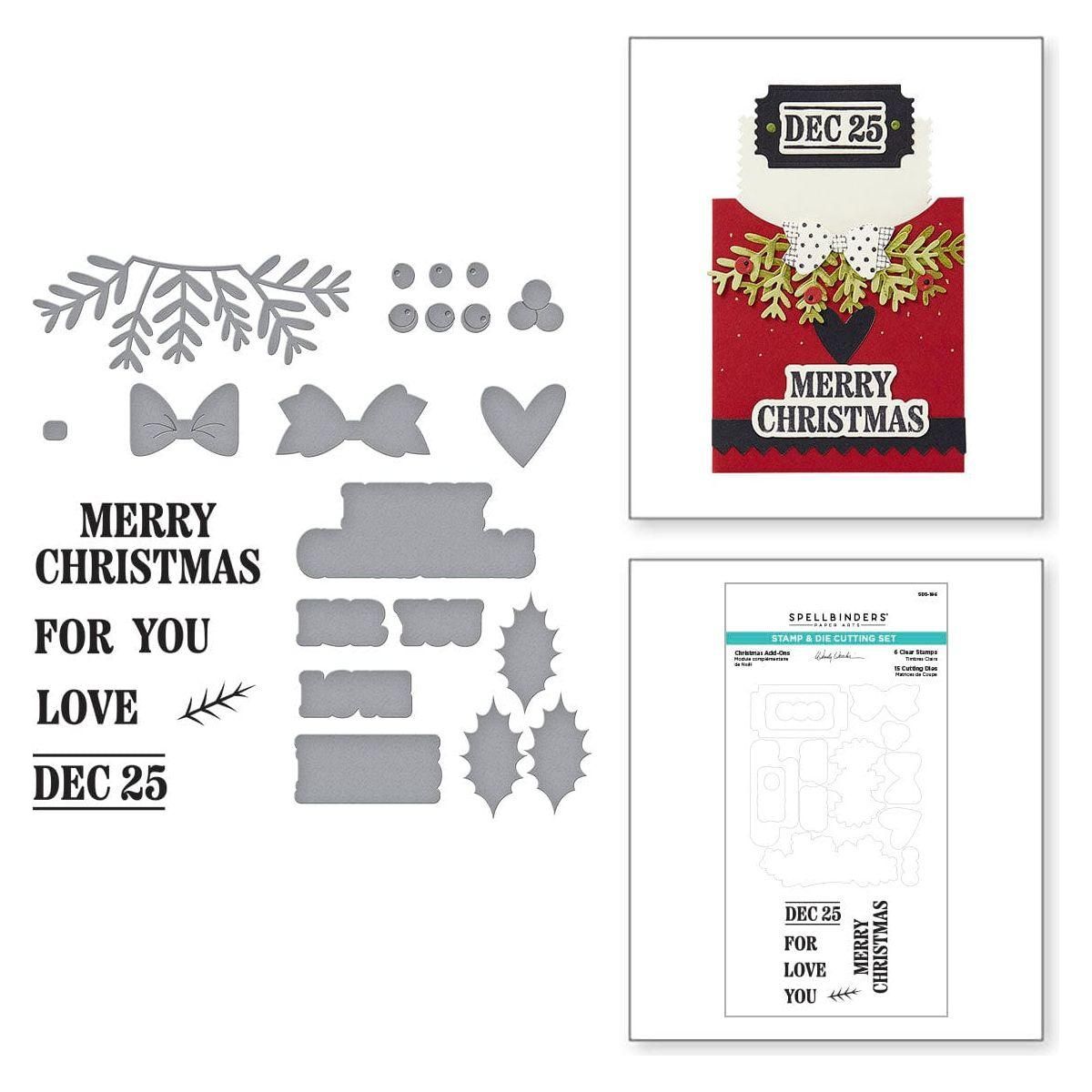 Christmas Add-Ons Stamp & Die Set from the Not Your Ordinary Card Collection by Wendy Vecchi