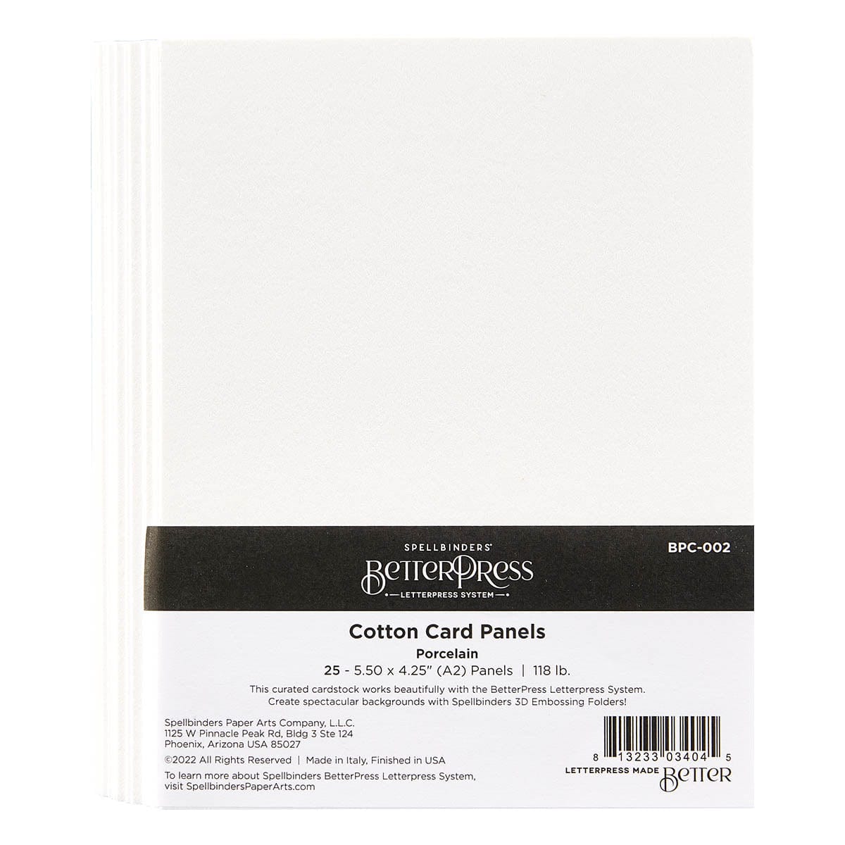 Image of Porcelain BetterPress A2 Cotton Card Panels  - 25 Pack