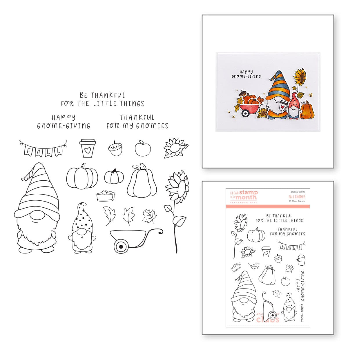 Image of Fall Gnomes - Clear Stamp of the Month