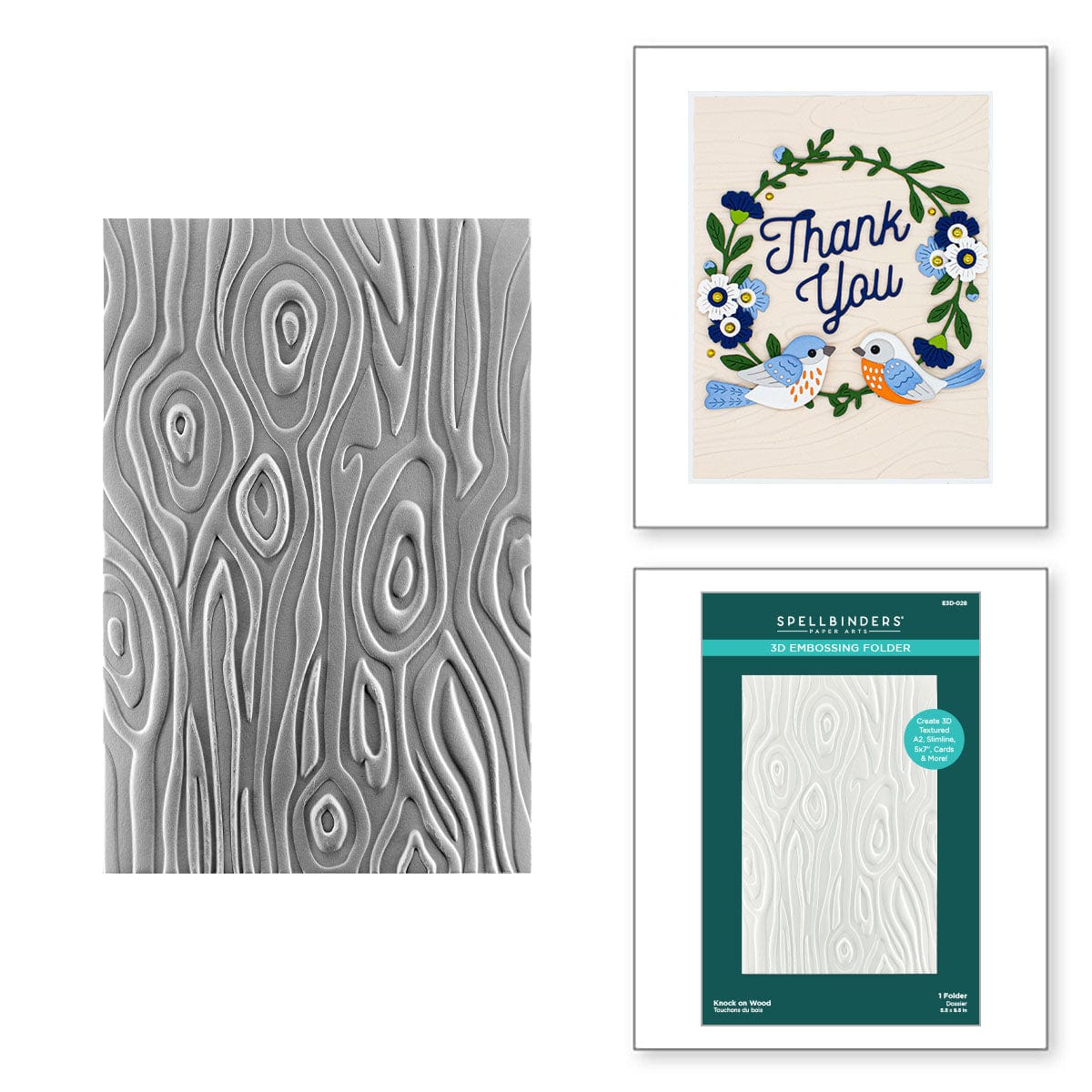 Image of Knock on Wood 3D Embossing Folder