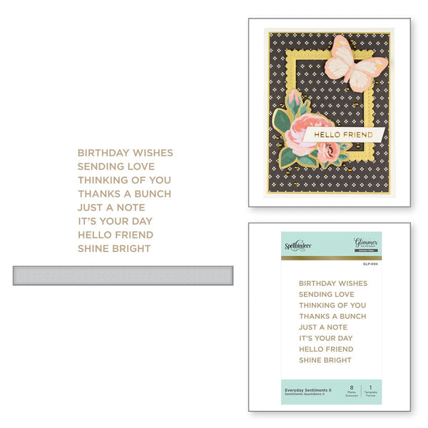 Spellbinders Glimmer Hot Foil Plate and Die - Special Sentiments - 20484250