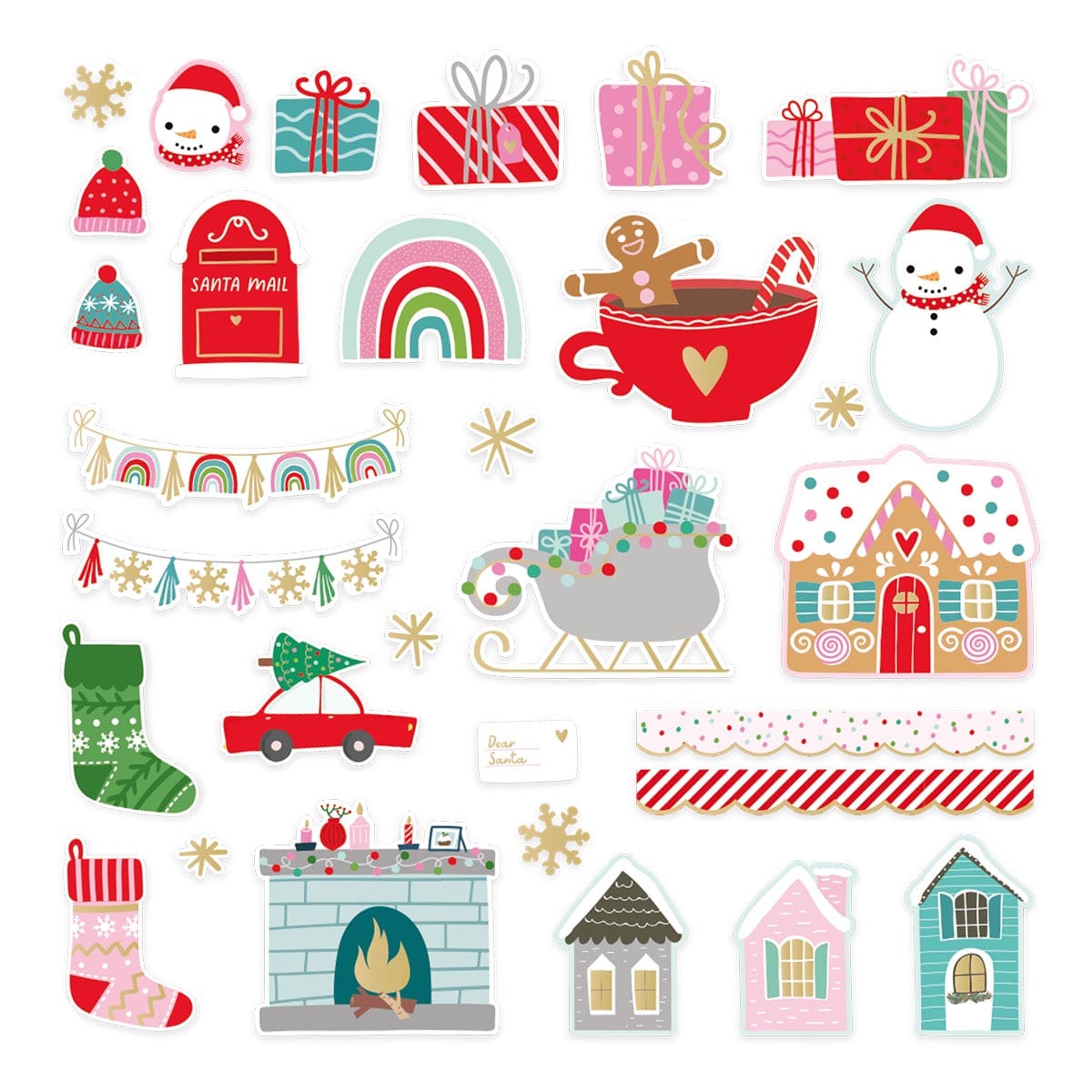 Oh What Fun Die Cut Shapes  - Card Kit of the Month Extras