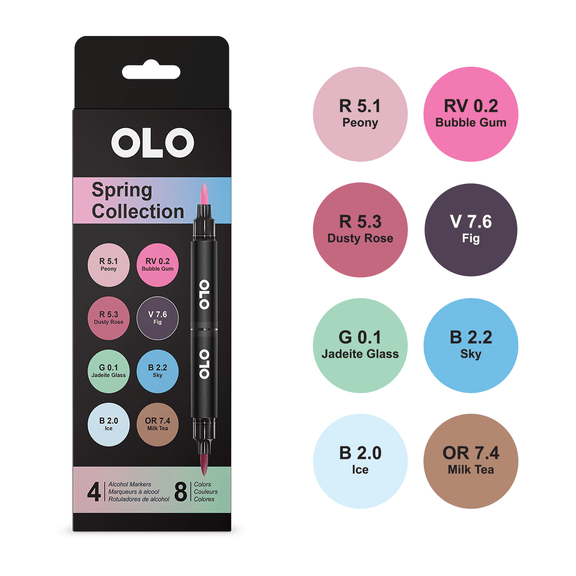 Olo Markers Set 2 Spring - 4 pc