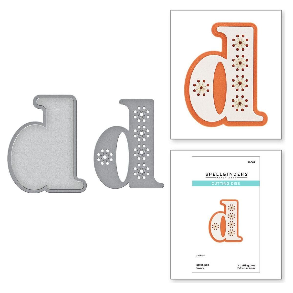 Stitched d Etched Dies from the Stitched Alphabet Collection