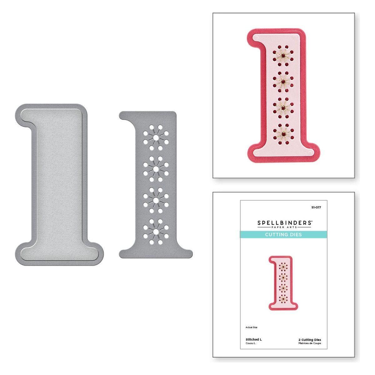 Stitched l Etched Dies from the Stitched Alphabet Collection