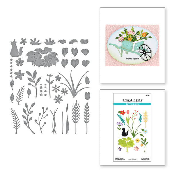 Spellbinders - Simon Hurley - Photosynthesis Collection - Etched Dies - Floral Stems and Ceramic Vases Bundle