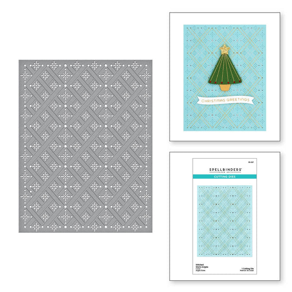 Spellbinders  Stitched Christmas Tree Card - Right as Rain