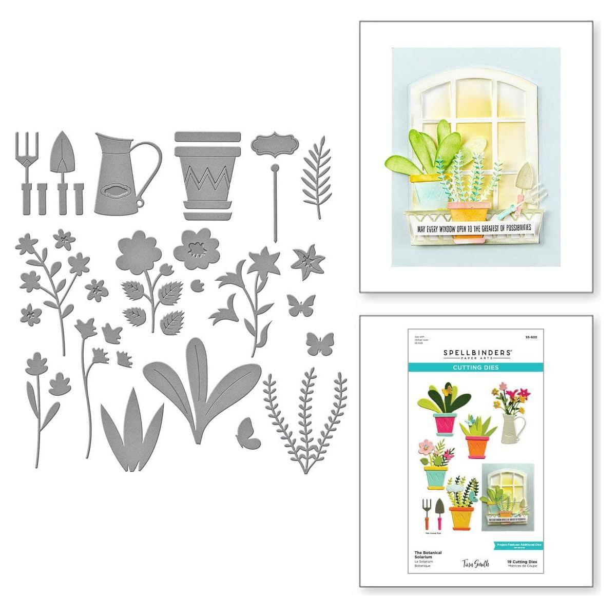 The Botanical Solarium Etched Dies from the Windows with a View Collection by Tina Smith