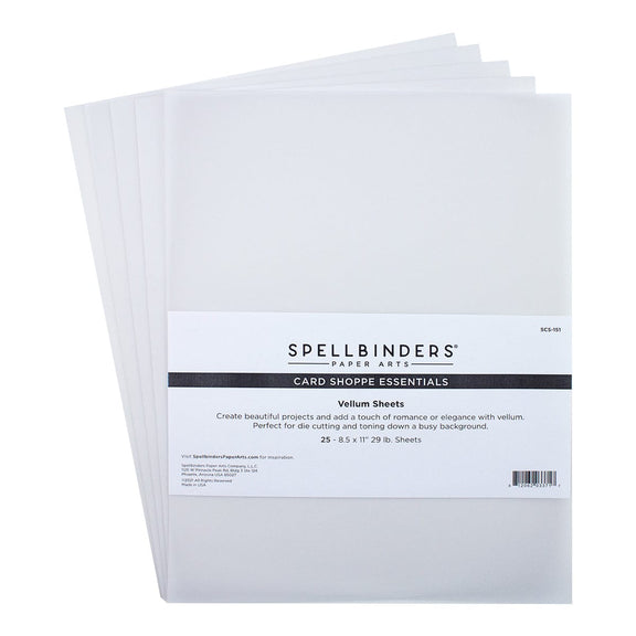 Vellum Sheets - 25 sheet pk 8.5x11 inch - 29 lb