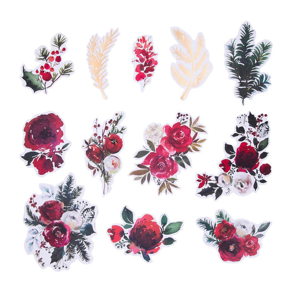 SB Santa Lane Floral Die Cuts