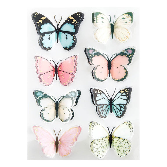 Floral Friendship Dimensional Butterfly Stickers