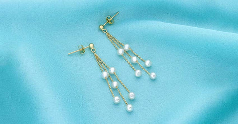 Pearl silver earrings