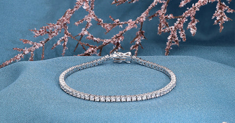 zircon silver bracelet