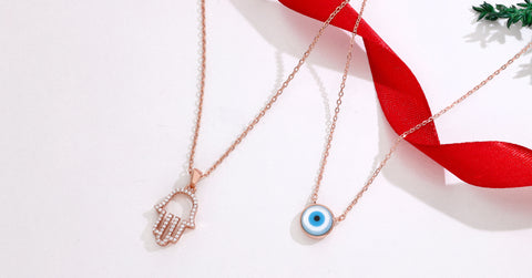 evil eye & hamsa necklace