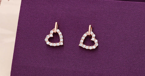 silver hearts earrings