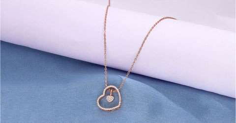 heart silver necklace