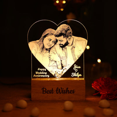 Personalized Photo King Queen Lamp Gift for Couples – Loforay