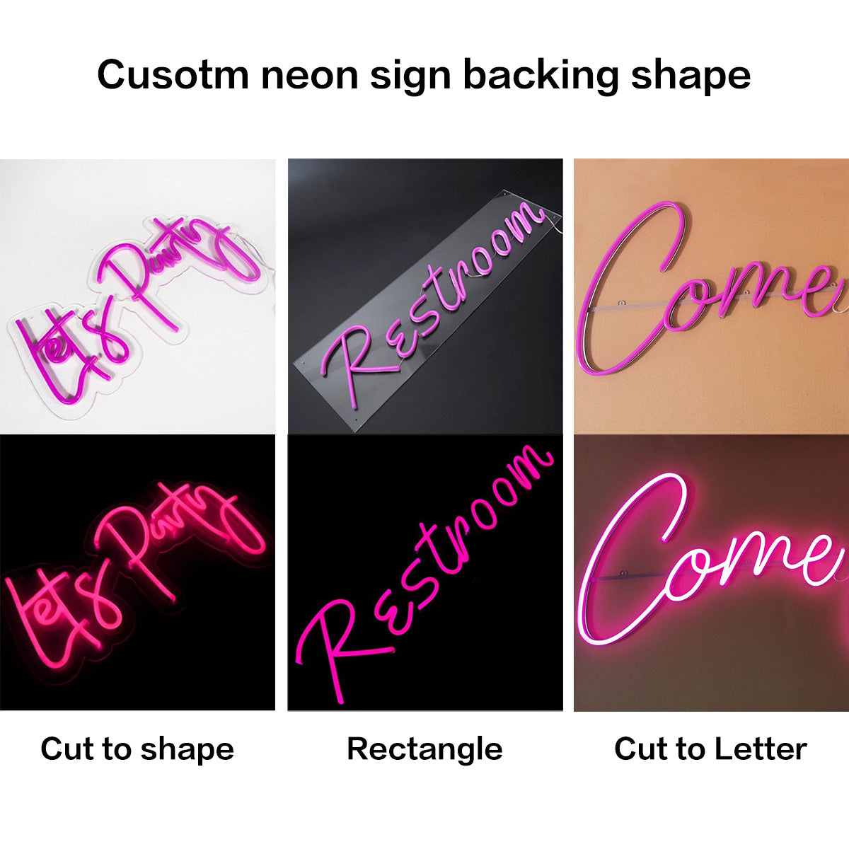 CHOOSE YOUR NEON BACKING SHAPE