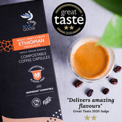 Blue Goose Award Winning Ethiopian Yirgacheffe Eco Pods