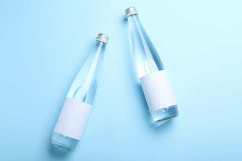 glass bottled water 