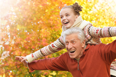 grandad with granddaughter