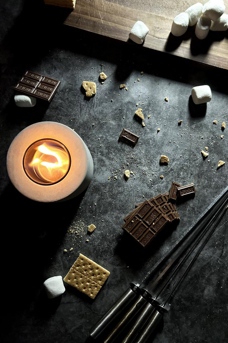 S'mores Spread Indoors with Pyro Fire Bowl