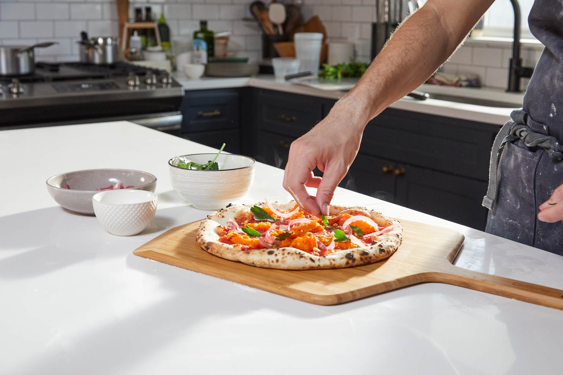 Harissa-spiced Sweet Potato Pizza