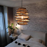 Load image into Gallery viewer, Vintage Spiral Rattan Pendant Light