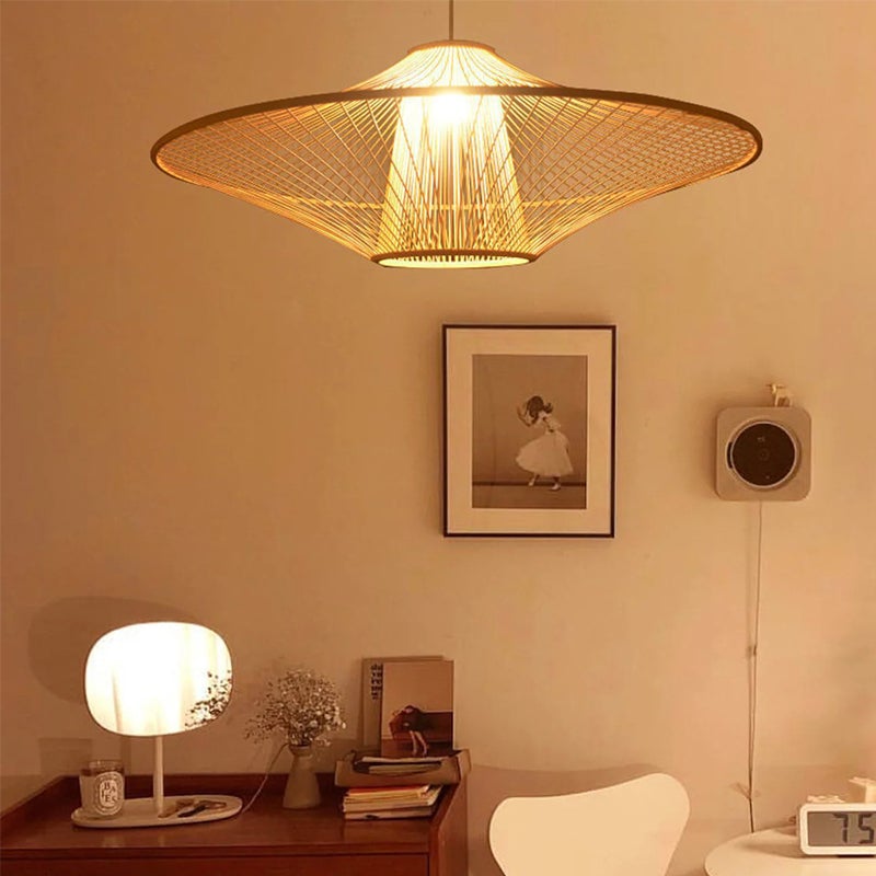 vriendschap Bemiddelaar Dubbelzinnigheid Handicraft Ceiling Light Mid-century Handmade Bamboo Lampshade Artisti –  lamppo