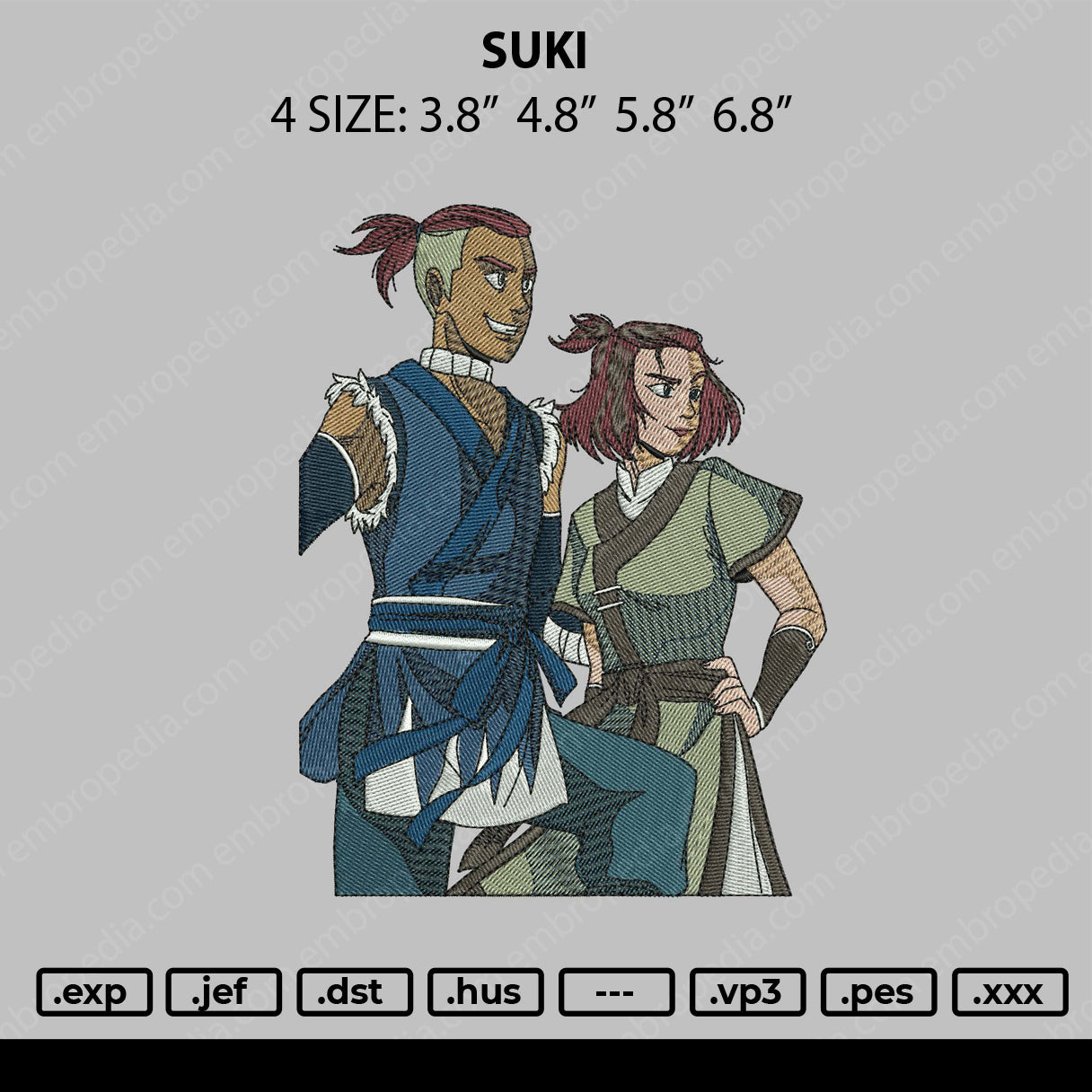 Suki Embroidery File 4 size