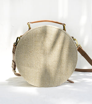 round jute sling bag