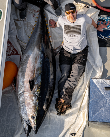 Jim Root with giant bluefin Tuna