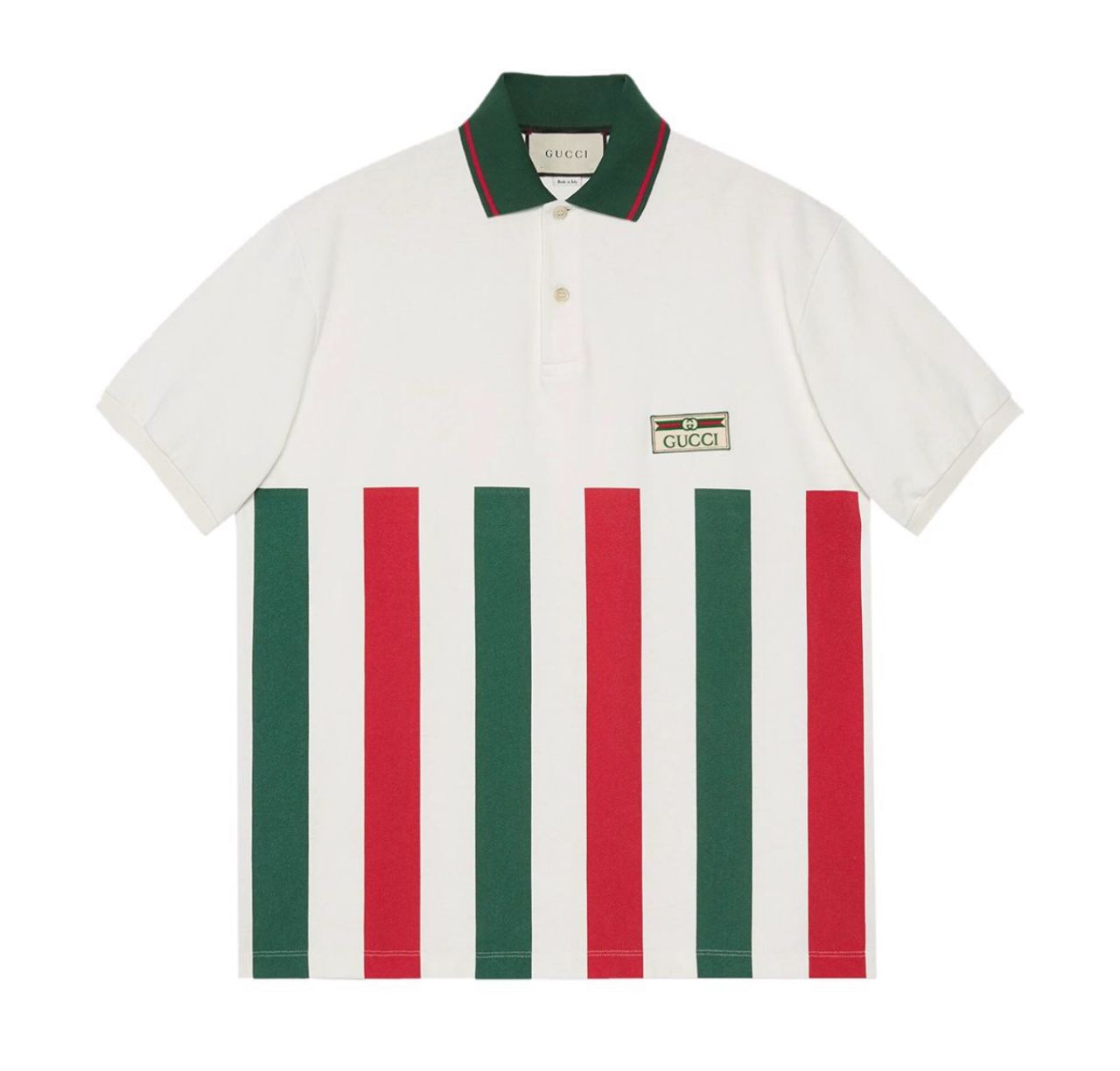 gucci red and white striped shirt