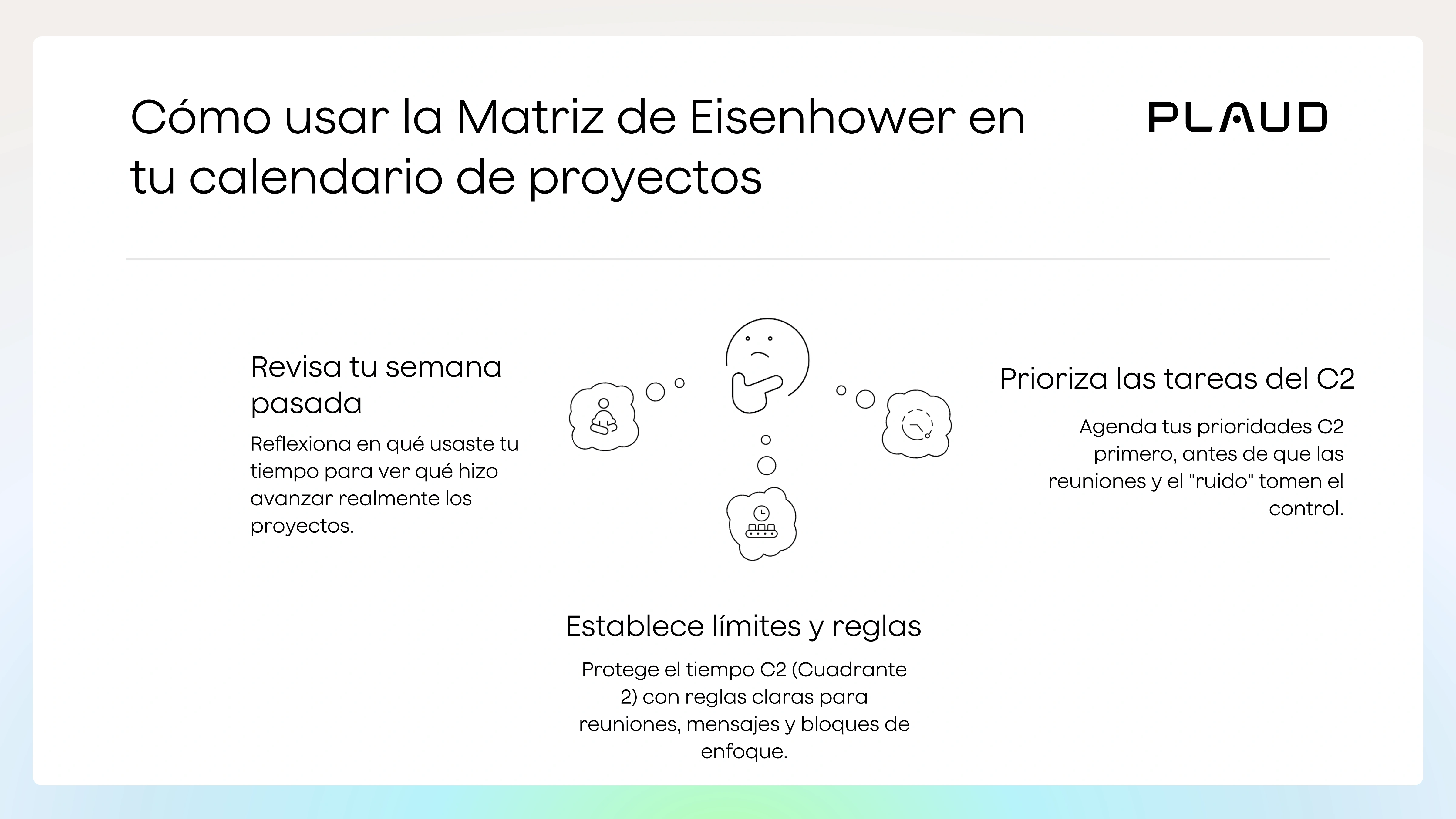 Ejemplo personalizado de Matriz de Eisenhower aplicada a la gestión de proyectos