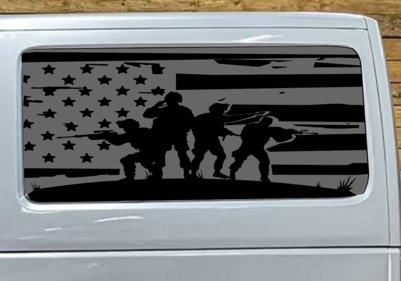 Jeep Wrangler JK Decals Stickers Distressed American Flag Vinyl Decal – US  PATRIOTS DESIGN