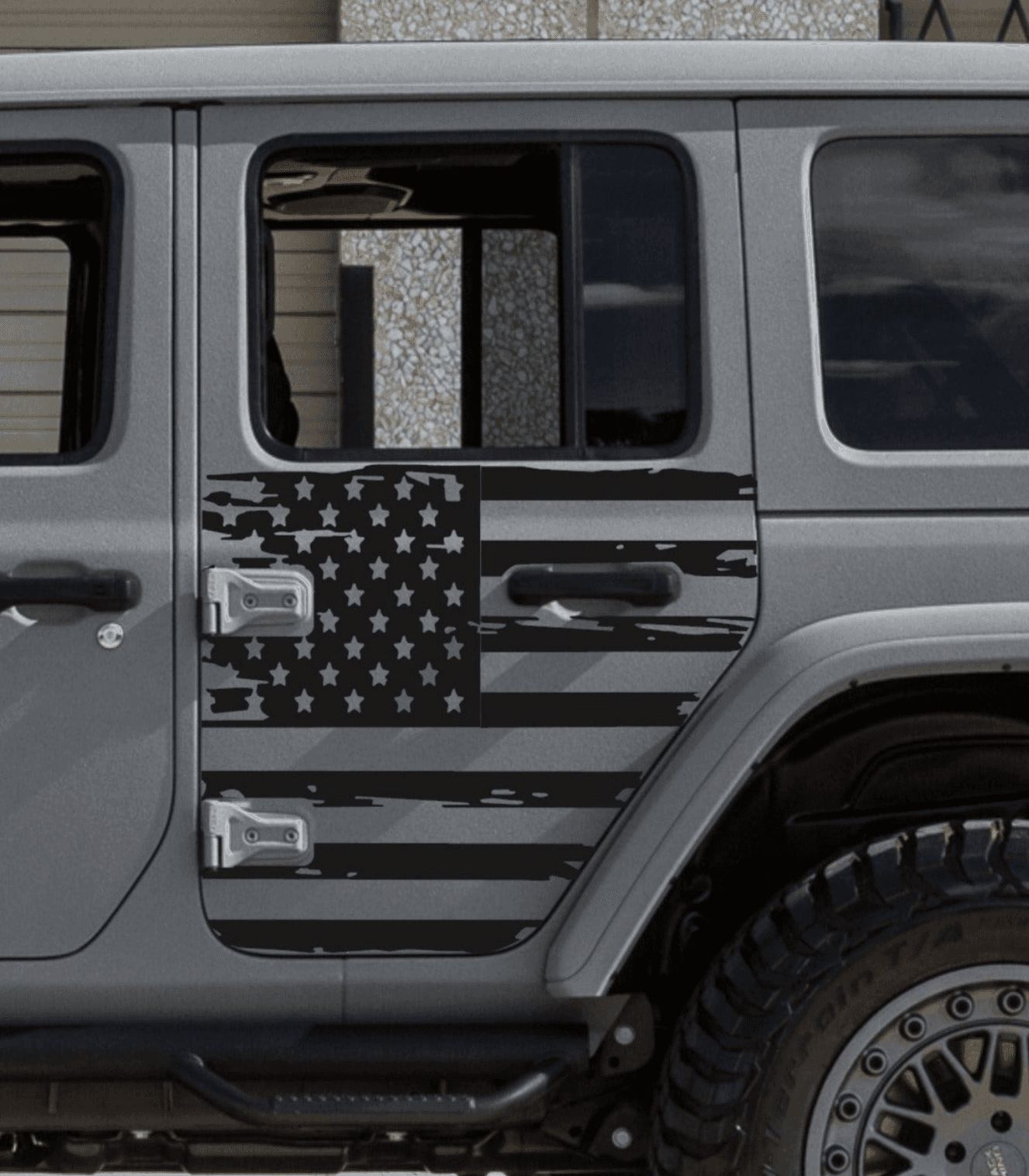 Set Of American Flag Vinyl Decals For Jeep Wrangler JL Rear Doors – US  PATRIOTS DESIGN