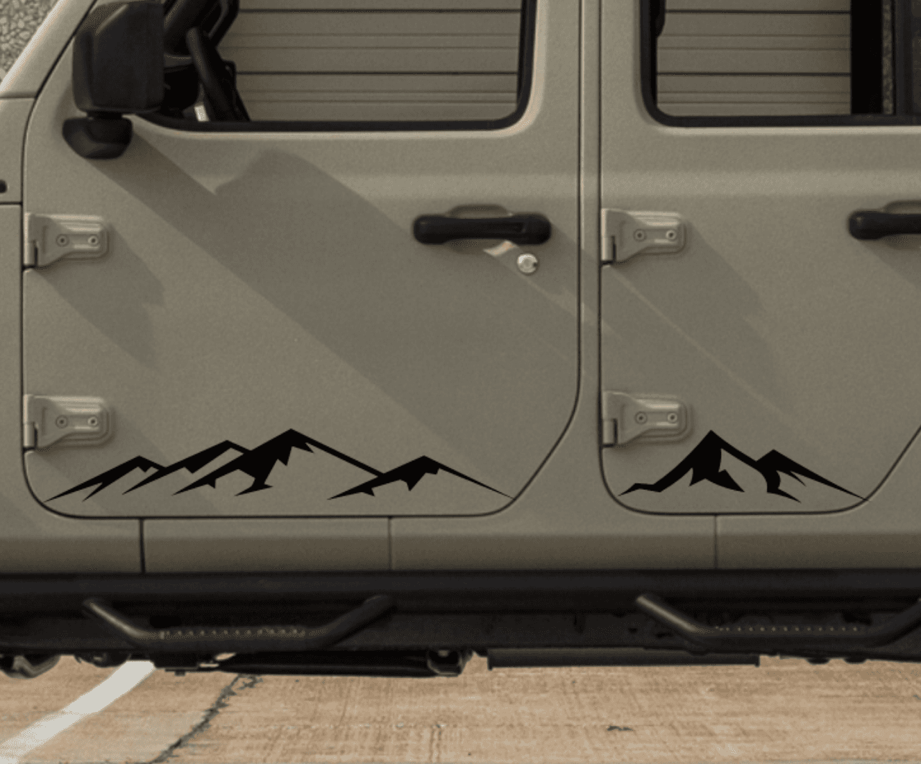 Set of Mountain Silhouette Decal Stickers for Jeep Wrangler JL, JK or – US  PATRIOTS DESIGN