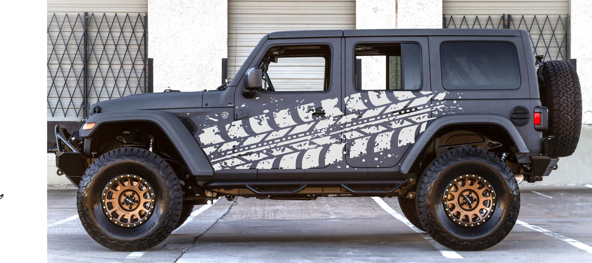 Jeep Wrangler JL JK Set of Tire Tracks Decals Car Stickers (4-Door) – US  PATRIOTS DESIGN